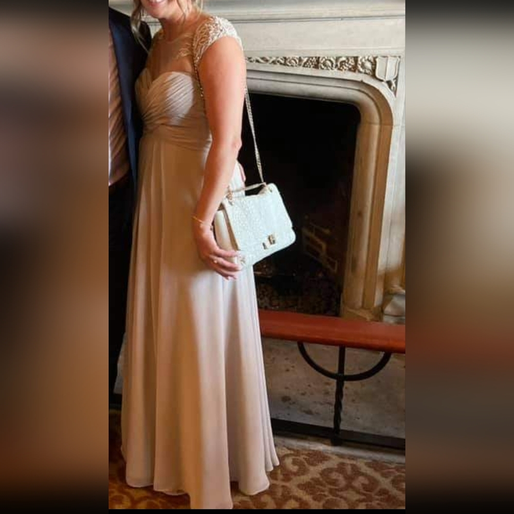 Mori Lee Bridesmaid Dress nude size 12
